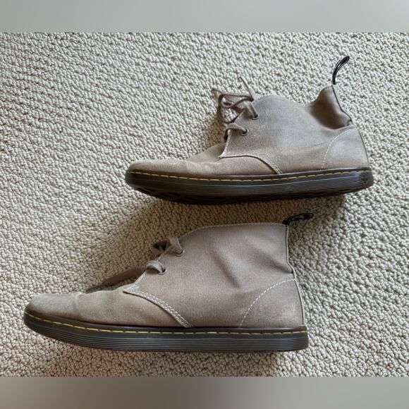 Dr. Marten's Henrie Chukka Boots Canvas Men's Size 9 Women 10 Tan Beige Lace Up - Picture 4 of 9